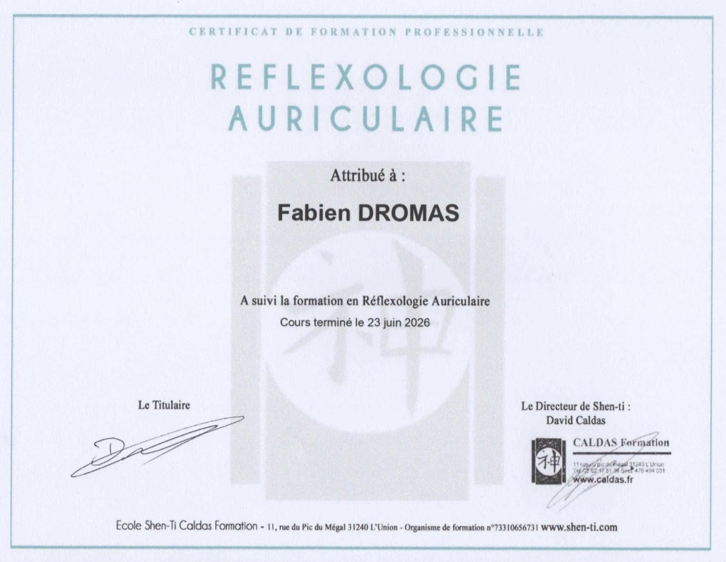 Attestation de formation aux ventouses